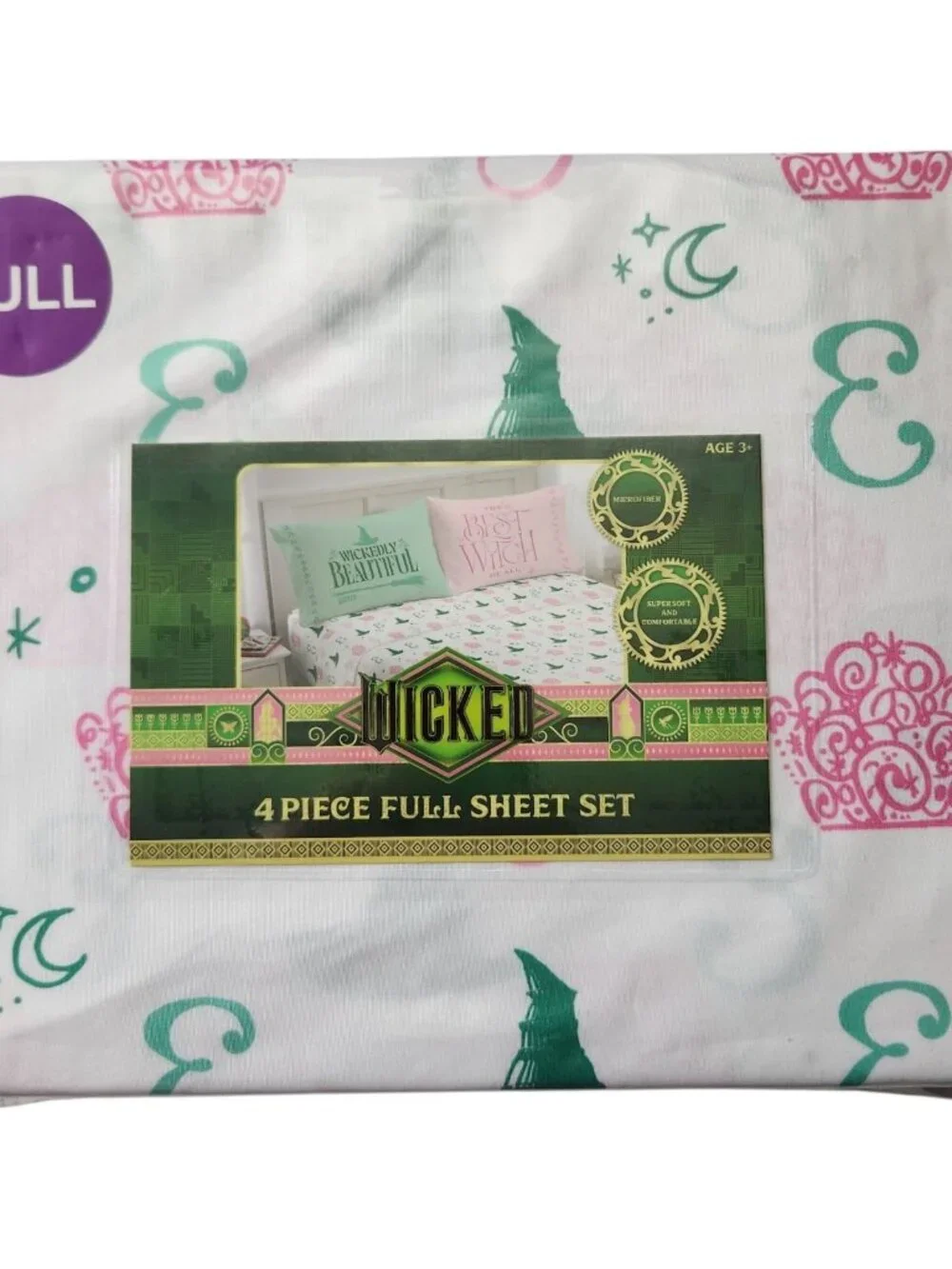 Wicked Musical 4pc Full Sheet Set Elphaba & Glinda New